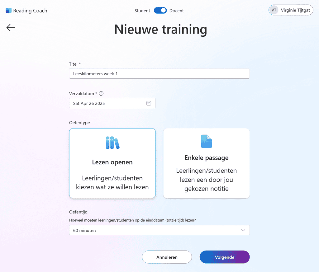 Preview venster (NL) Reading Coach
